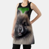 Keeshond Dog in St. Patrick's Day Dress Schürze (InSitu)
