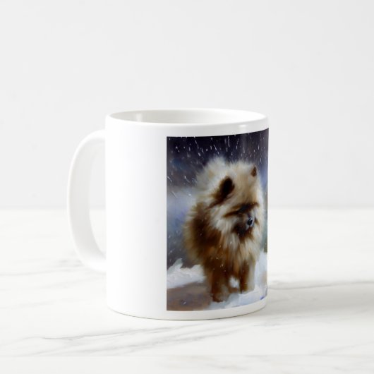 Keeshond Dog Kaffeetasse (Vorderseite Links)