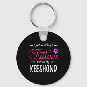 Keeshond Dog Lover Tattoo Funny Dog Mama Geschenk  Schlüsselanhänger