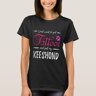 Keeshond Dog Lover Tattoo Funny Dog Mama Geschenk T-Shirt