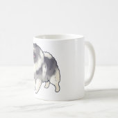 Keeshond dog Magic Kaffeetasse (VorderseiteRechts)