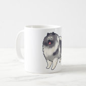 Keeshond dog Magic Kaffeetasse (Vorderseite Links)
