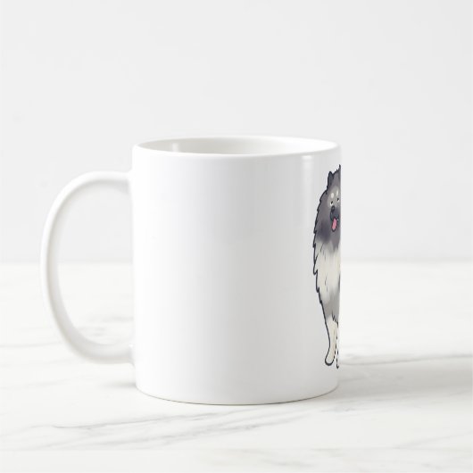 Keeshond dog Magic Kaffeetasse (Links)