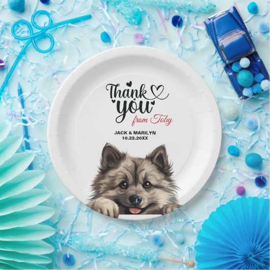 Keeshond Dog Pappteller (Party)