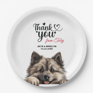 Keeshond Dog Pappteller