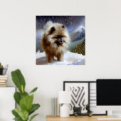 Keeshond Dog Poster (Heimbüro)