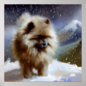 Keeshond Dog Poster (Vorne)