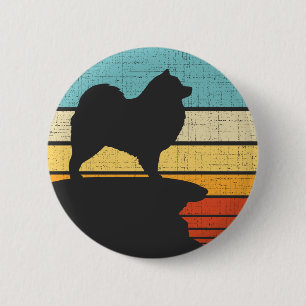Keeshond Eigentümer Retro Vintag 60er 70er Dog Lov Button
