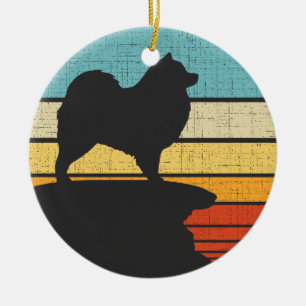 Keeshond Eigentümer Retro Vintag 60er 70er Dog Lov Keramik Ornament