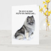 Keeshond erhalten wohle Karte (Gelbe Blume)