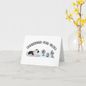 Keeshond Fan Club Karte (Gelbe Blume)