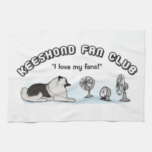 Keeshond Fan Club - Keesie liebt Fans Geschirrtuch