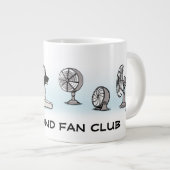 Keeshond Fan Club - Niedlicher Keesie Cartoon Dog Jumbo-Tasse (Vorderseite Rechts)