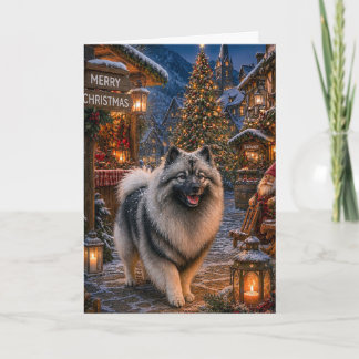 Keeshond Ferien  Feiertagskarte