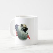 Keeshond Flag Kaffeetasse (Vorderseite Links)