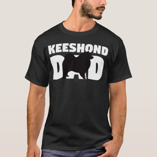 Keeshond for Dog Father Keeshond Dad Keeshond T-Shirt (Vorderseite)