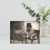 Keeshond Gentleman's Afternoon Postkarte (Stehend Vorderseite)