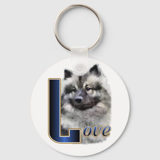 Keeshond Geschenke Schlüsselanhänger (Vorderseite)