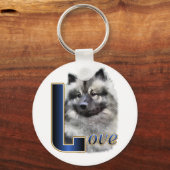 Keeshond Geschenke Schlüsselanhänger (Vorderseite)