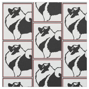 Keeshond-Grafiken - niedliche ursprüngliche Stoff