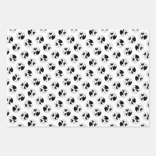 Keeshond Graphic Kontur Niedlich Original Pet Dog Geschenkpapier Set (Vorderseite 2)