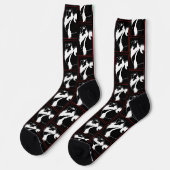 Keeshond Graphic Kontur Niedlich Original Pet Dog  Socken (Linkes Detail)