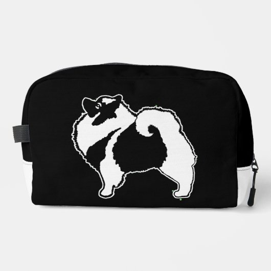 Keeshond Graphic Kontur Niedlich Original Pet Dog Waschbeutel (Vorderseite)