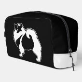 Keeshond Graphic Kontur Niedlich Original Pet Dog Waschbeutel (Rechte Ecke)