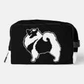 Keeshond Graphic Kontur Niedlich Original Pet Dog Waschbeutel (Rückseite)