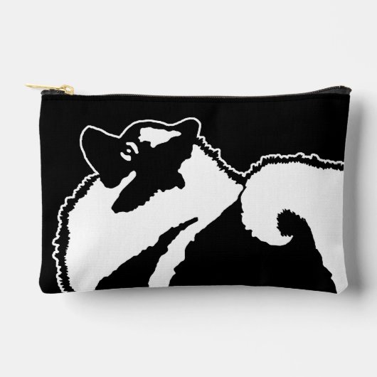 Keeshond Graphic Kontur Niedlich Original Pet Dog  Zubehörtasche (Vorderseite)