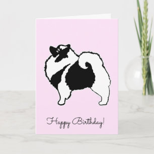 Keeshond Graphics - Cute Original Dog Art Karte