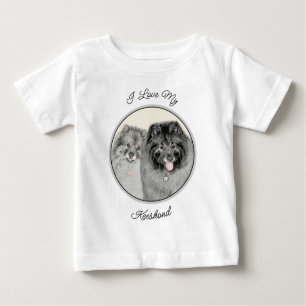 Keeshond Graphics Keeshond Mama and Son Baby T-shirt