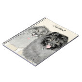 Keeshond Graphics Keeshond Mama and Son Notizblock (Linke Seite)
