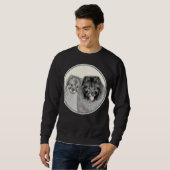 Keeshond Graphics Keeshond Mama and Son Sweatshirt (Vorne ganz)