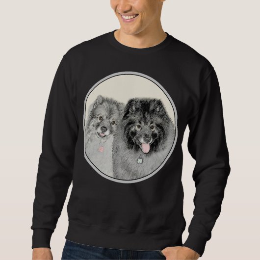 Keeshond Graphics Keeshond Mama and Son Sweatshirt (Vorderseite)