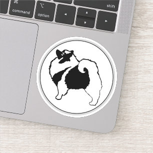 Keeshond Graphics - Niedliche Original Dog Art Aufkleber