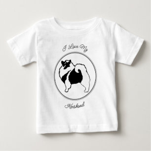 Keeshond Graphics - Niedliche Original Dog Art Baby T-shirt