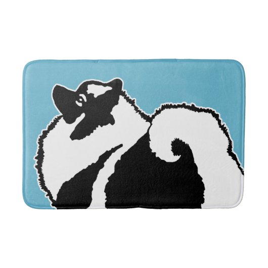 Keeshond Graphics - Niedliche Original Dog Art Badematte (Vorderseite)