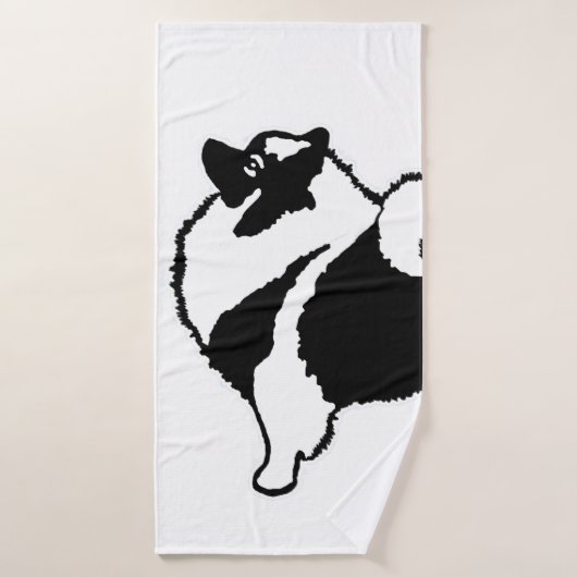 Keeshond Graphics - Niedliche Original Dog Art Badhandtuch Set (Badehandtuch)