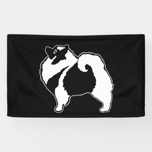 Keeshond Graphics - Niedliche Original Dog Art Banner (Horizontal)