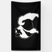 Keeshond Graphics - Niedliche Original Dog Art Banner (Vertikal)