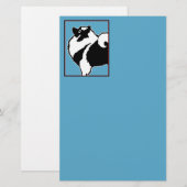 Keeshond Graphics - Niedliche Original Dog Art Briefpapier (Vorne/Hinten)