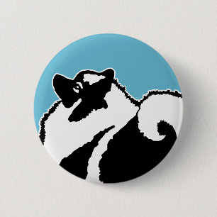 Keeshond Graphics - Niedliche Original Dog Art Button