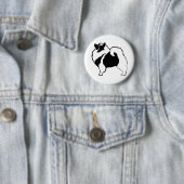 Keeshond Graphics - Niedliche Original Dog Art Button (Beispiel)