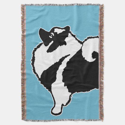 Keeshond Graphics - Niedliche Original Dog Art Decke (Vorderseite Vertikal)