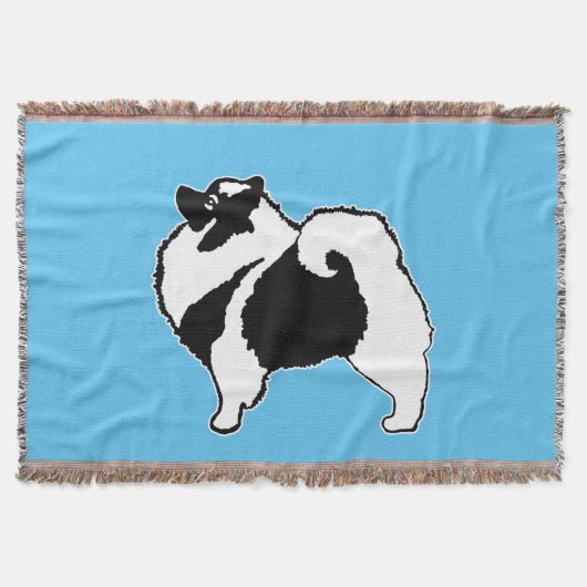 Keeshond Graphics - Niedliche Original Dog Art Decke (Vorderseite)