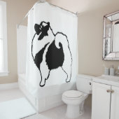Keeshond Graphics - Niedliche Original Dog Art Duschvorhang (Beispiel)