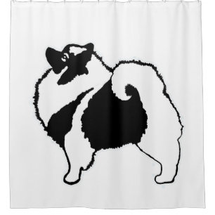 Keeshond Graphics - Niedliche Original Dog Art Duschvorhang