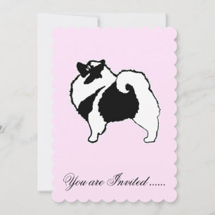 Keeshond Graphics - Niedliche Original Dog Art Einladung