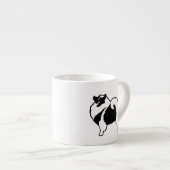 Keeshond Graphics - Niedliche Original Dog Art Espressotasse (Vorderseite Rechts)